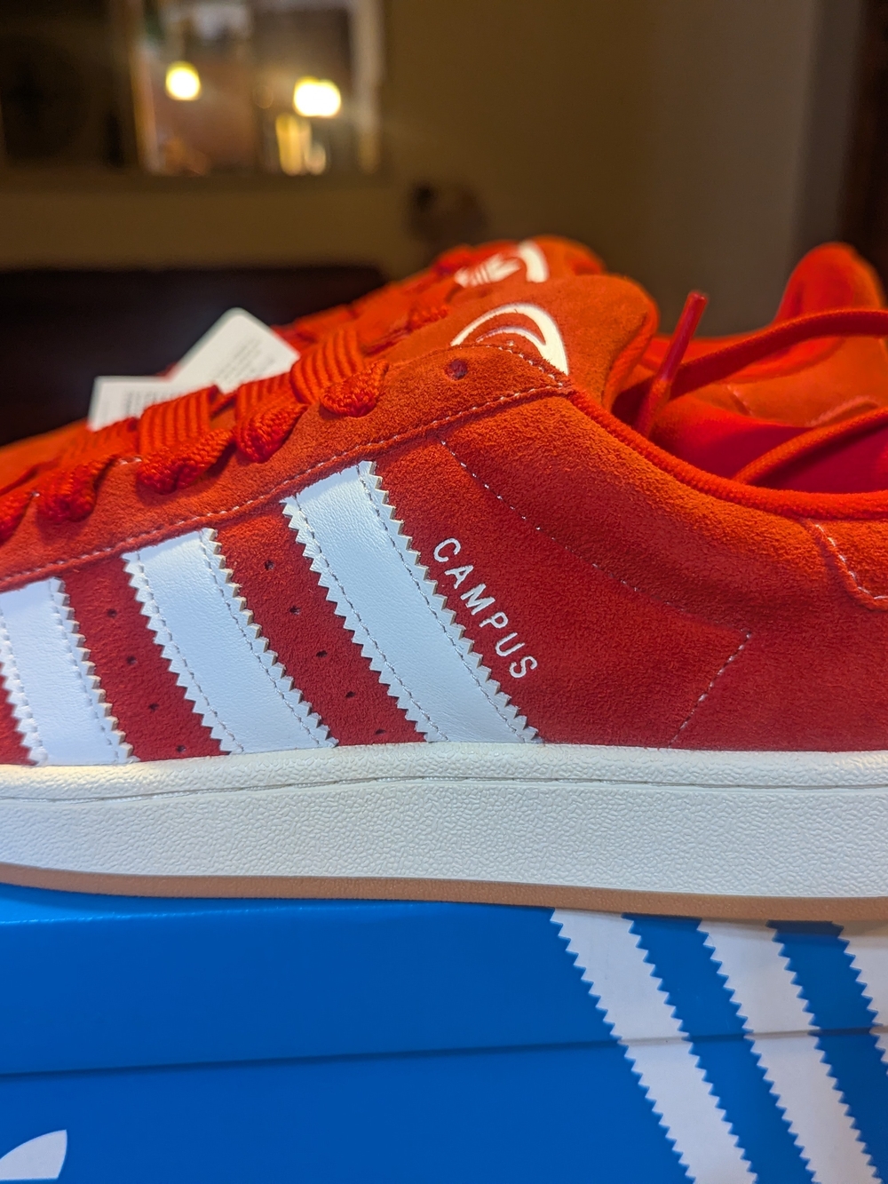 adidas Campus Suede Sneakers - Red/White